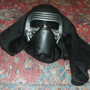 Star Wars Disney Store Kylo Ren Voice Changing Mask Helmet With Hood ~ WORKS ~